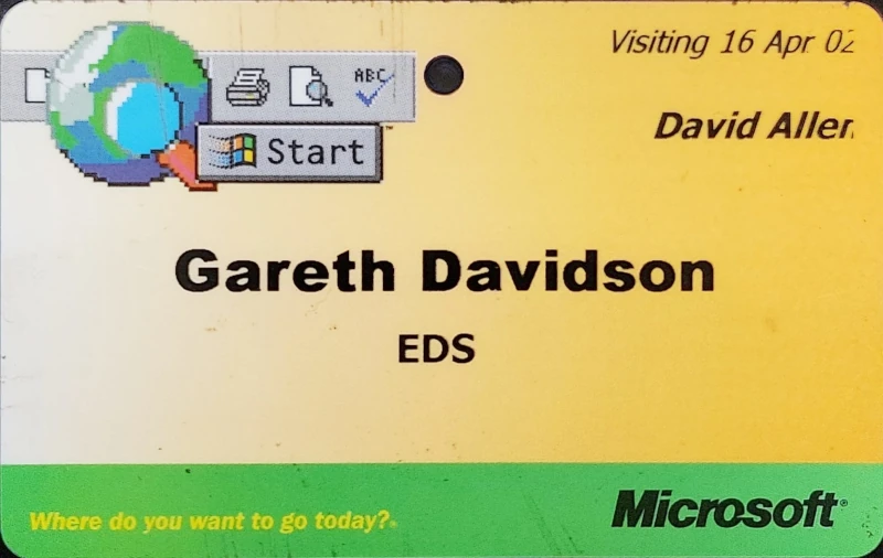 My visitor badge