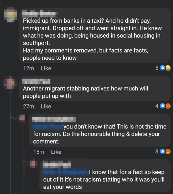 Facebook comments that were deleted